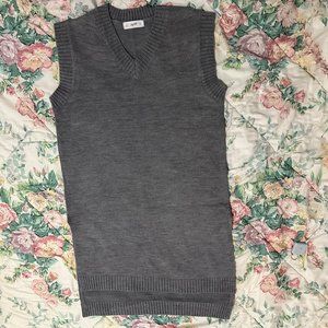 mixxmix - Grey Long Sweater Vest Dress - Size L (NWOT)